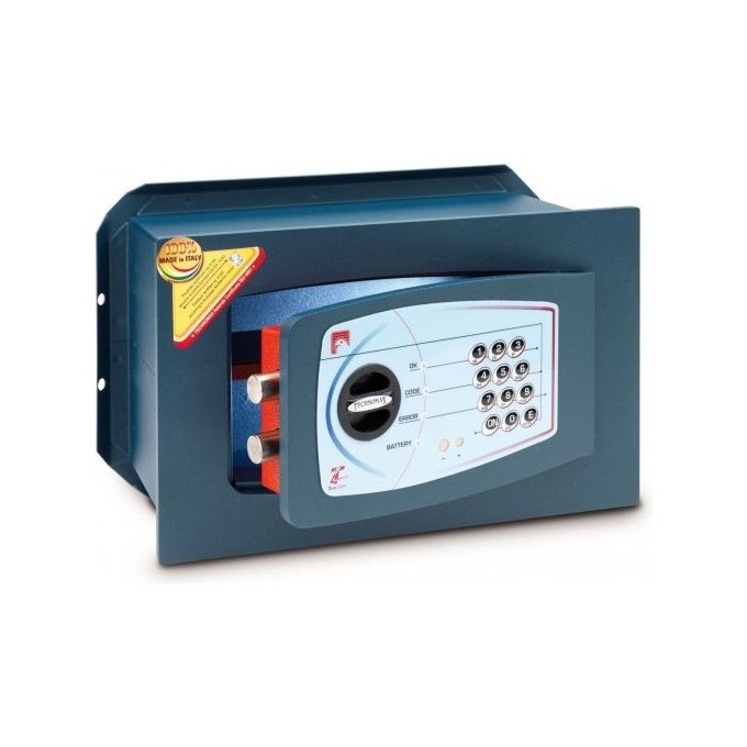 Technomax GT-3 Gold Trony Cassaforte a Muro Combinazione Elettronica Certificata S1 2 Catenacci 18mm 9L 34x20x21cm