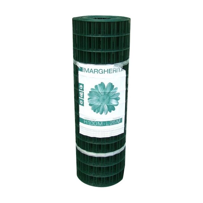 Cavatorta SE19150025B Margherita Rete elettrosaldata plastificata 50x75 mm filo 2,1 mm H 150 cm L 25 m colore Verde Alpi