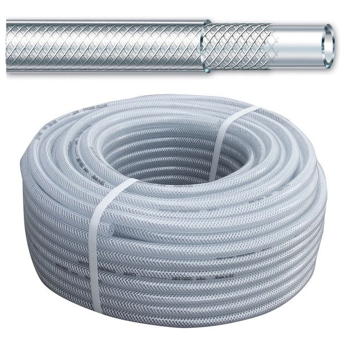 Fitt 315211 Refittex Cristallo Tubo per Irrigazione PVC 3 Strati Rinforzo Poliestere 15x21 mm 50 m colore Trasparente