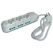 Fanton FME42140 Multipresa TRIAX 5m con Spina S17 3 Prese P40 + 6 Prese P17-11 con Interruttore colore Bianco