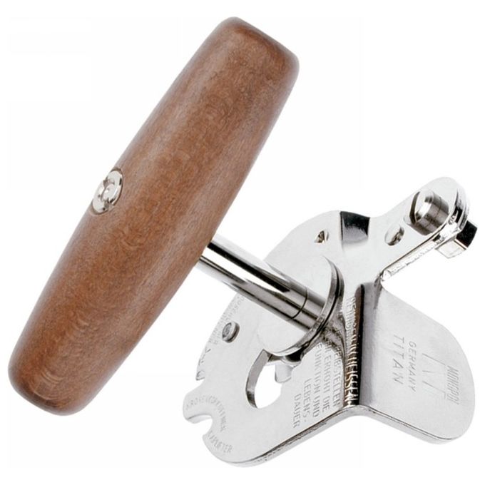 Kaufgut apriscatole titan utensile da cucina per aperture facili e rapide in acciaio inox resistente e manico ergonomico