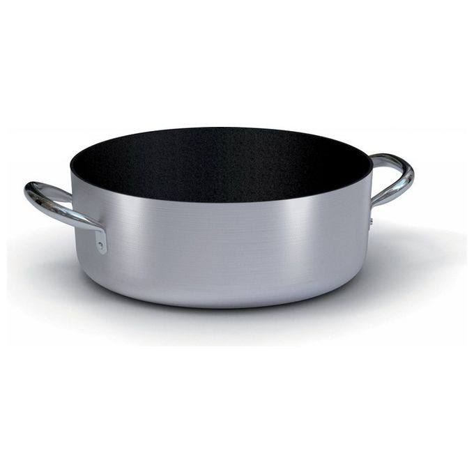 Ballarini 2016.28 Serie 2000 Casseruola Bassa Antiaderente 2 Manici Diametro 28 cm Altezza 10.5 cm Capacita' 6 L Materiale Lega di Alluminio Spessore 3 mm Rivestimento Kerastone Profi Fondo Ad Alto Spessore Costante Compatibilita' Gas Elettrico Lavabile i