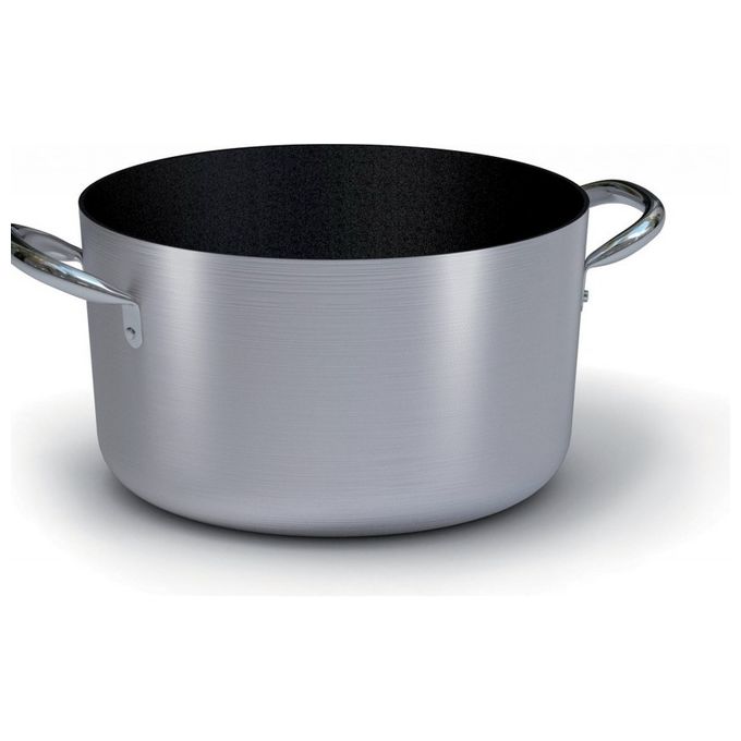 Ballarini 2018.24 Linea 2000 Casseruola Media Antiaderente 2 Manici 24 cm 5,5 L Forno fino a 250°C colore Alluminio