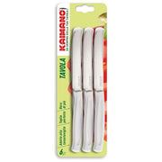 6 Coltelli da tavola con punta dentata Bianco