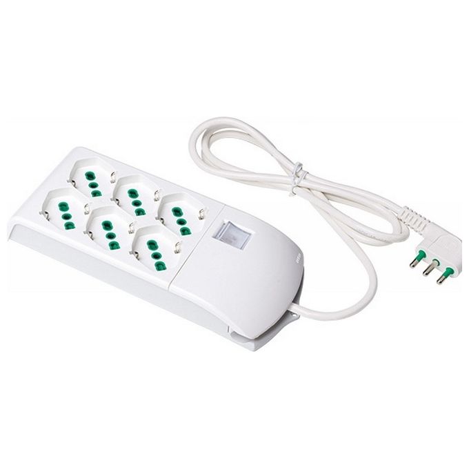 Presa Multipla 6P Bip Schuko + Interruttore