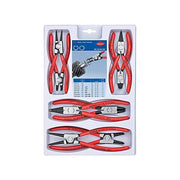 KNIPEX 00 20 04 V01 Assortimento di pinze per anelli di sicurezza 8 pezzi con pinze interne ed esterne per fori e alberi colore Nero