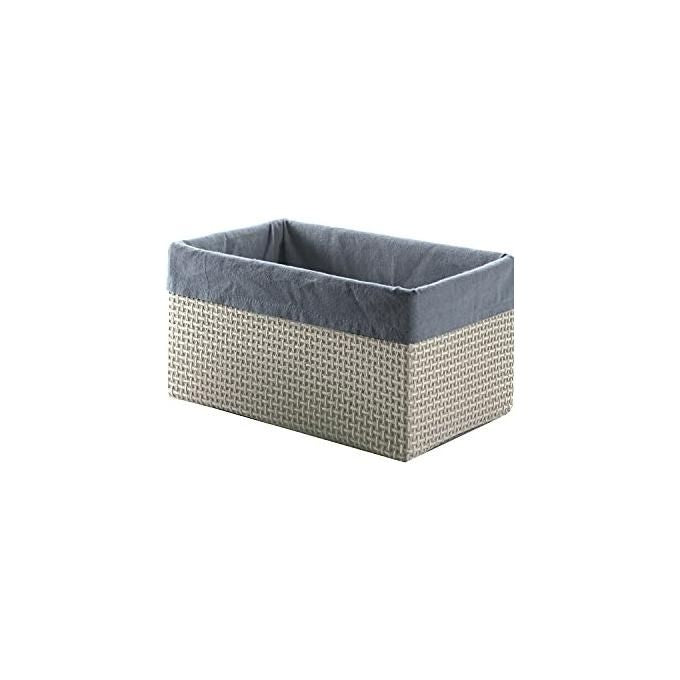 Gedy Scatola Lavanda Richiudibile Piccola Lavanda Grigio Rafia 12x21x15 Cm