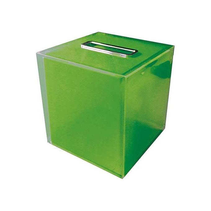 Gedy Porta Fazzoletti Rainbow Verde Acido Resina 15x14,5x14,5 Cm
