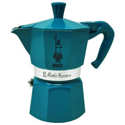 Bialetti 0001008 Winter Wonderland Caffettiera Moka 3 Tazze Alluminio gas elettrico colore Turchese