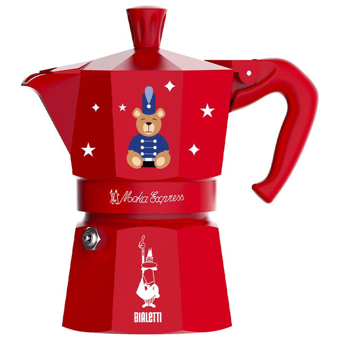 Bialetti 0005316 Moka Express Caffettiera Moka 60 ml Alluminio colore Rosso
