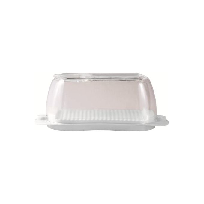 Snips 00863 Burriera Portaburro 0.5 L con Coperchio Trasparente Spalma Burro 2 Chiusure Sicurezza BPA Free colore Bianco