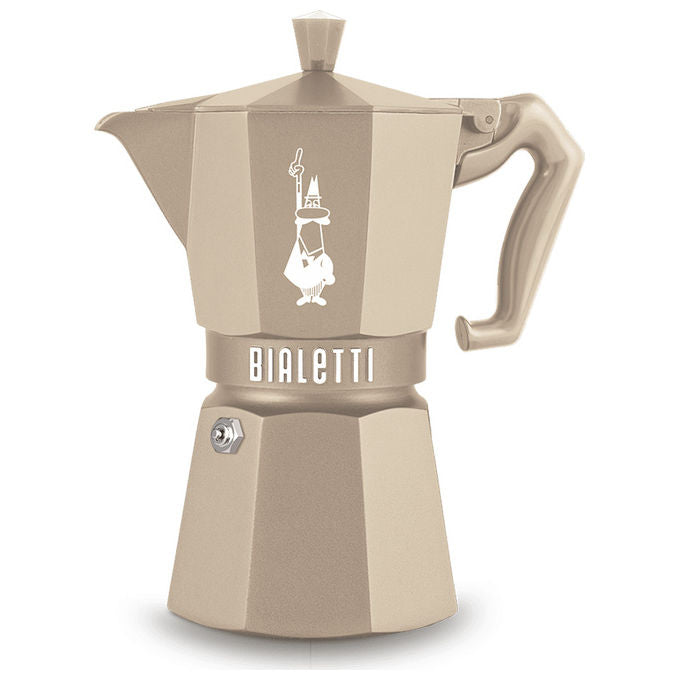 Bialetti 0009078 Moka Exclusive Induction Caffettiera 6 tazze Adatta a tutti i piani cottura incluso induzione colore Sabbia