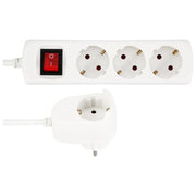 Rev Presa Multipla 3+1 Fach 5mt con Interruttore Bianco
