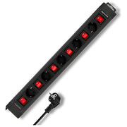 REV 0014503513 REV 5 prese con interruttori individuali 3,7 m 250 V 16 A 3500 W colore Nero