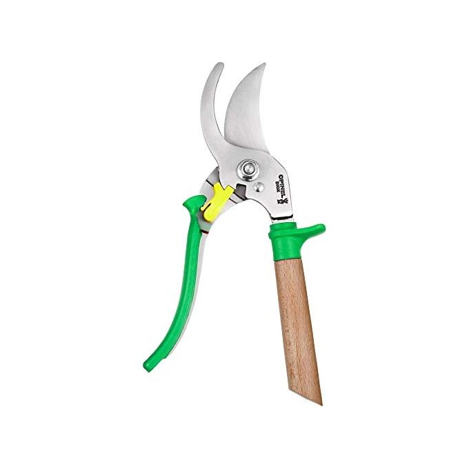 OPINEL 1628 Forbici da Potatura Prairie Sistema a 3 Posizioni Lama in Acciaio Inox Capacita' di Taglio 20 mm colore Verde