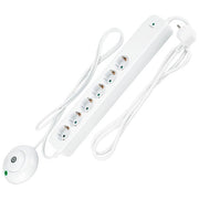 REV 00251201 Multipresa 6 prese con interruttore 1.5 m colore Bianco