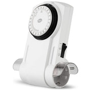 REV 0025600103 Timer Meccanico Doppia Presa Giornaliero 96 Cicli 1800 W colore Bianco