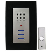 REV 0046830 Kit Campanello Wireless con Luce Lampeggiante 8 Melodie 100 m colore Argento