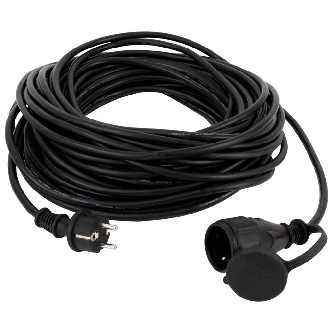 REV 0065509 Prolunga Elettrica 50 m 1 Presa AC 230 V 16 A IP44 Esterno colore Nero