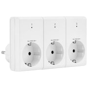 REV 00834514 Kit Prese Radio con Telecomando 3 Prese 1000 W 433 MHz Plug and Play colore Bianco