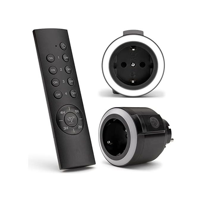 REV 0085520503 COMFORT Set Prese Telecomandate 2+1 868 MHz 3680 W portata 50 m colore Antracite