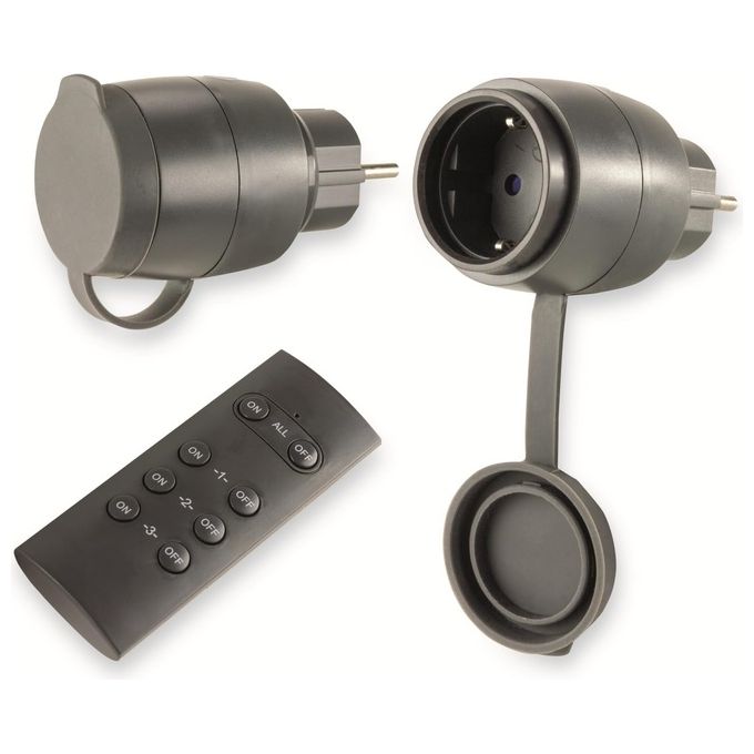REV 0085600503 Presa Intelligente Wireless 3680 W 230 V IP44 Frequenza 433,92 MHz colore Nero