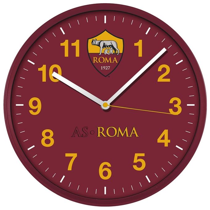 Lowell Orologio da Parete Cassa in Abs Movimento Silenzioso 30cm Squadra Roma