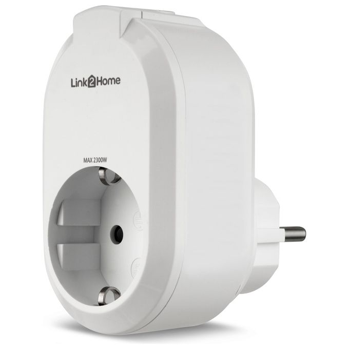 REV 0088707012 Link2Home Presa Intelligente WiFi 2300W 2,4 GHz Alexa Google Assistant colore Bianco