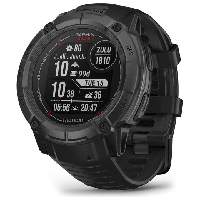 Garmin 010-02805-03 Instinct 2X Solar Tactical Edition Smartwatch GPS 150 h batteria 10 ATM resistente all'acqua colore Nero