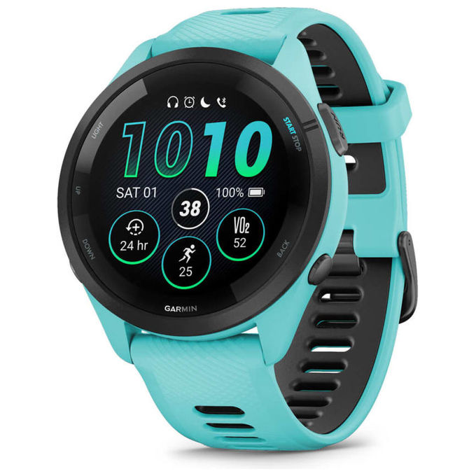Garmin 010-02810-12 Forerunner 265 Smartwatch 3,3 cm (1.3'') AMOLED 416 x 416 Pixel Touch screen GPS Wi-Fi 8 GB colore Nero Blu
