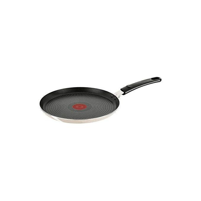 Lagostina 010187010028 Crepiera Antiaderente Multiuso Titanium Easy 28 cm Indicatore Calore Lavastoviglie colore Nero