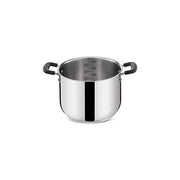 Lagostina 010717020422 Pratica Pentola Alta 22 cm Acciaio Inox 18-10 Fondo Lagoseal Plus a Tre Strati Adatta a Tutti i Piani di Cottura inclusa Induzione Maniglie in Silicone Soft Touch Lavabile in Lavastoviglie colore Acciaio Lucido