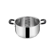 Lagostina 010717031020 Pratica Casseruola in Acciaio Inox 18-10 con Doppie Maniglie in Silicone per Induzione Gas e Forno fino a 210° C 20 cm colore Inox
