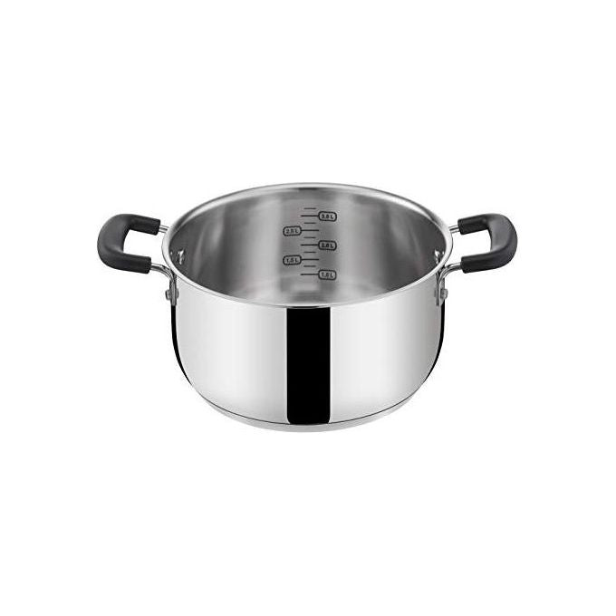 Lagostina 010717031022 Pratica Casseruola Fonda in Acciaio Inox 18-10 con Fondo Lagoseal Plus per Induzione e Forno fino a 210°C Lavabile in Lavastoviglie colore Grigio