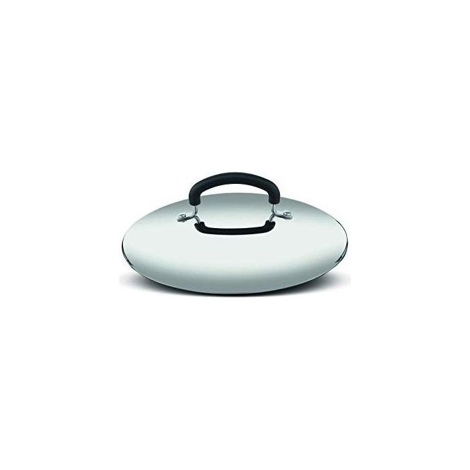 Lagostina 010717060122 Pratica Coperchio per Pentole Acciaio Inox 18-10 Manico in Silicone 22 cm colore Inox