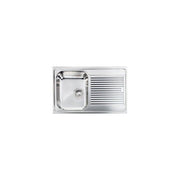 CM 011241DCSSX Zenith Lavello da Incasso 1 Vasca con Gocciolatoio a Sinistra Acciaio Inox Satinato colore Acciaio Inox