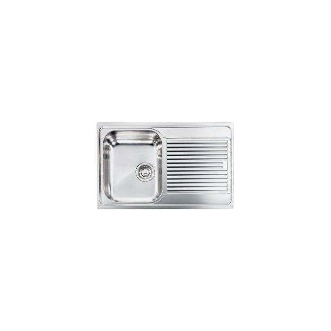 CM 011241DCSSX Zenith Lavello da Incasso 1 Vasca con Gocciolatoio a Sinistra Acciaio Inox Satinato colore Acciaio Inox
