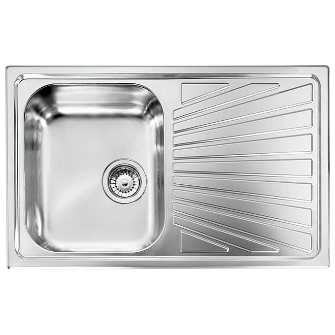 CM 011441.DCSSX Cometa Lavello da Incasso 1 Vasca con Gocciolatoio 79x50 cm Acciaio Inox Satinato colore Inox