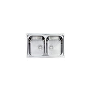 CM 011442XCSSX Cometa Lavello da incasso 2 vasche 79x50 cm acciaio inox satinato sopratop colore Inox