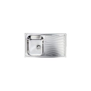 C.M. 011443.S1.01.2016 Cometa Lavello 1 Vasca con Gocciolatoio Acciaio Inox AISI 304-18-10 86 x 50 cm (84x48 cm) colore Inox satinato