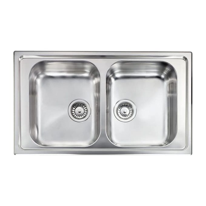 CM 011444XCSSX Cometa Lavello da incasso 2 vasche 86x50 cm Acciaio Inox colore Inox Satinato