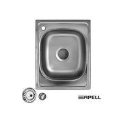 CM 011931X0012016 CINZIA Lavello da Incasso Monovasca Circolare in Acciaio Inox AISI 304-18-10 Satinato con Piletta 2 Pollici colore Inox