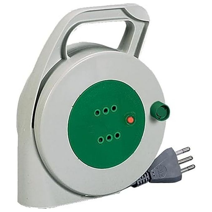 Fanton FME01203 PUMA Avvolgicavo 10 m 3x1 mm² con Spina S11 2 Prese P11 e Disgiuntore colore Grigio