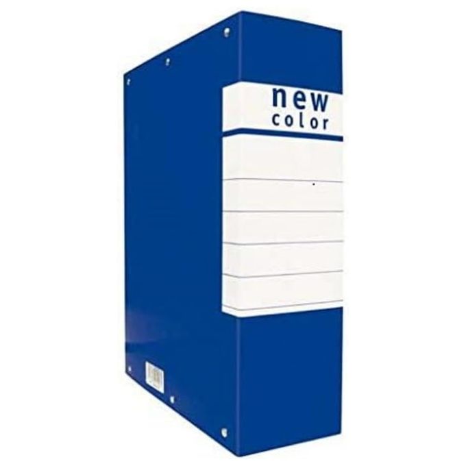 Brefiocart Confezione 5 cartelle portaprogetti 25x35x10cm dorso 8cm blu