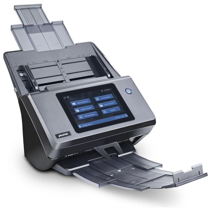 Plustek 0323 eScan A450 Pro Scanner A4 Doppio Lato ADF Rete 60 ppm 600 dpi Touch 7'' OCR Integrato Riconoscimento Codici a Barre colore Nero