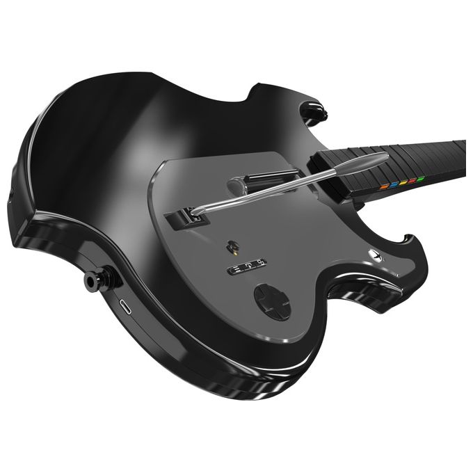 PDP 049-034-BK Riffmaster Chitarra Wireless per Xbox One Series S Series X PC D-pad Joystick Analogico Jack Audio 3,5 mm Batteria Ricaricabile 36 h colore Nero Grigio