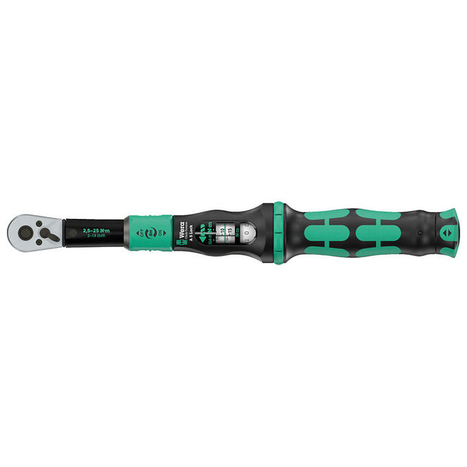 Wera 05075690001 Click-Torque Lock A 5 Chiave dinamometrica Meccanica 2,5 - 25 Nm Precisione ± 4% colore Nero Verde