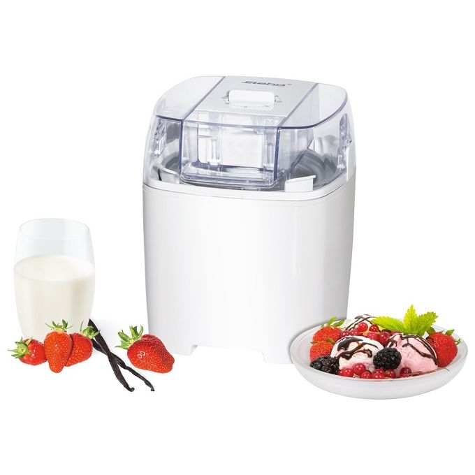 Steba 05.40.00 IC 20 Macchina per Gelato 1.5 L 9.5 W Timer Integrato Piedini Antiscivolo Pezzi Lavabili in Lavastoviglie colore Bianco