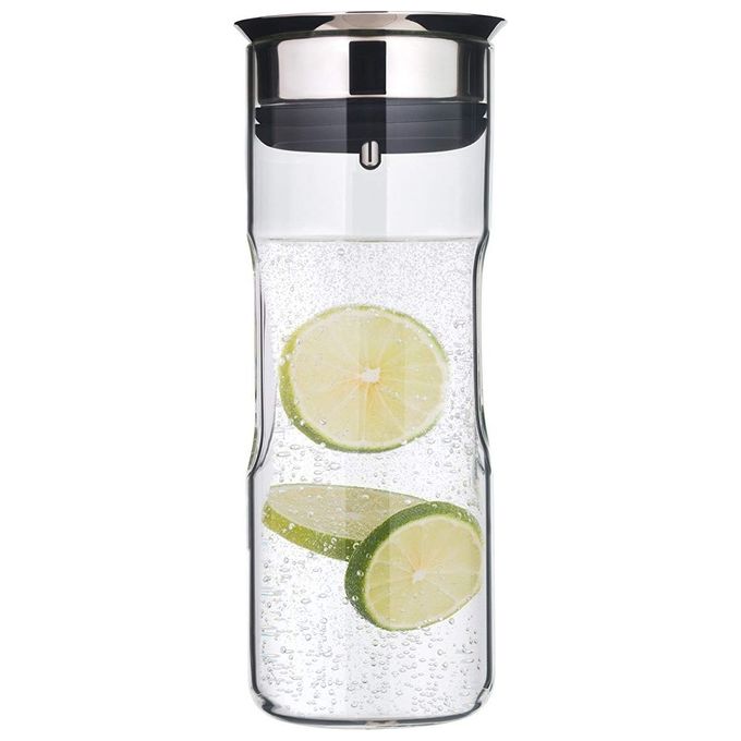 WMF 651046040 Motion Caraffa 0,8 L in Vetro Borosilicato con Chiusura Automatica CloseUp e Filtro per Ghiaccio colore Nero
