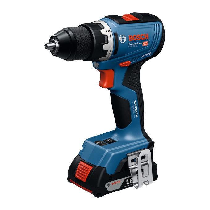 Bosch 4053423321579 GSR 18V-65 Trapano a Percussione 2 x 5,0 Ah con Caricabatterie GAL 18V-40 in L-Boxx colore Nero